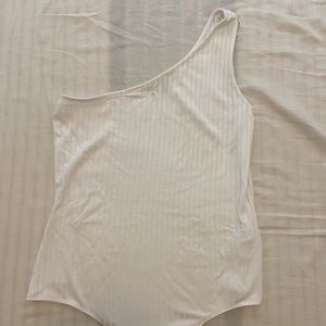 Revolve One Shoulder White Bodysuit - Never worn!